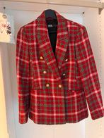 Zara blazer bouclé tweed rood maat S, Kleding | Dames, Ophalen of Verzenden, Zo goed als nieuw, Jasje, Maat 36 (S)