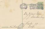 Briefkaart Amsterdam - Delft gestempeld 5 cent 1928, Ophalen of Verzenden, Briefkaart