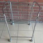 Vintage bijzettafel / serveerwagen / drankenkar, Minder dan 55 cm, Rechthoekig, Ophalen, 45 tot 60 cm