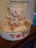 Vintage waskom set met bloemmotief, Antiek en Kunst, Ophalen