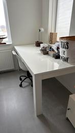 Bureau wit/ of  eetafel 180cm bij 90 cm, Ophalen, Gebruikt, Bureau