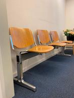 Vintage set van drie wachtkamerstoelen, wachtkamerbank, Huis en Inrichting, Stoelen, Ophalen
