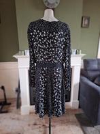 Caroline Biss zwart witte bloementjes jurk 46 gratis verz, Verzenden, Zwart, Maat 46/48 (XL) of groter, Zo goed als nieuw