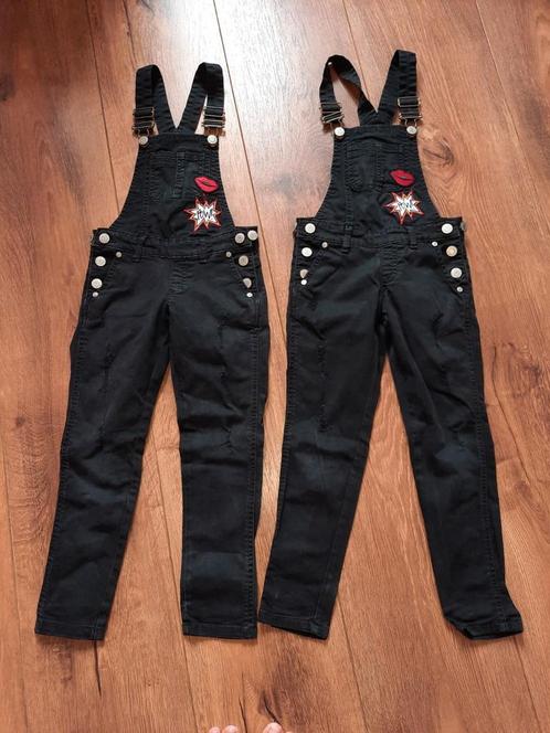 Tweeling meisjes stoere Cars jeans tuinbroeken maat 116., Kinderen en Baby's, Tweelingen en Meerlingen, Zo goed als nieuw, Kleding