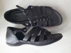 Maat 39 zwart leren sandalen, Kleding | Dames, Ecco, Zwart, Zo goed als nieuw, Sandalen of Muiltjes