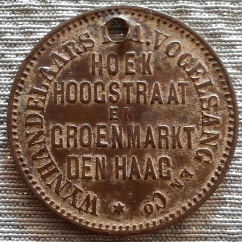 PENNING 1886 - DEN HAAG - REST. HET GOUDEN HOOFD., Postzegels en Munten, Munten | Nederland, Losse munt, Overige waardes, Koning Willem III