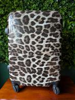 Handbagage rolkoffer luipaard, 35L, Wieltjes, 50 tot 60 cm, Hard kunststof, Ophalen of Verzenden