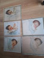 Fotolijstjes met slapende baby vintage, Ophalen of Verzenden, Voor 1940, Kind