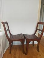 Set van 2 houten stoelen, Antiek en Kunst, Antiek | Meubels | Stoelen en Banken, Ophalen