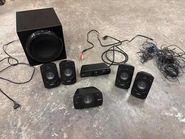 Logitech Z-906 THX 5.1 Speakersysteem, Computers en Software, Pc speakers, Gebruikt, Audiokanaal 5.1, Ophalen