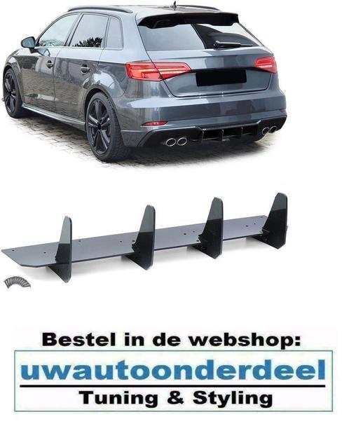 Achterbumper Diffuser Splitter Valance Voor Audi A3 S3 8V Sp, Auto diversen, Tuning en Styling, Verzenden