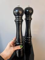 AMEFA HOOGGLAS ZWART GELAKT HOUTEN  PEPERMOLEN ZOUTMOLEN SET, Huis en Inrichting, Ophalen of Verzenden, Zo goed als nieuw