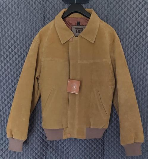 SALE : voorjaars jack beige suede leder in de maat XXL en L:, Kleding | Heren, Jassen | Zomer, Nieuw, Maat 56/58 (XL), Beige, Ophalen of Verzenden