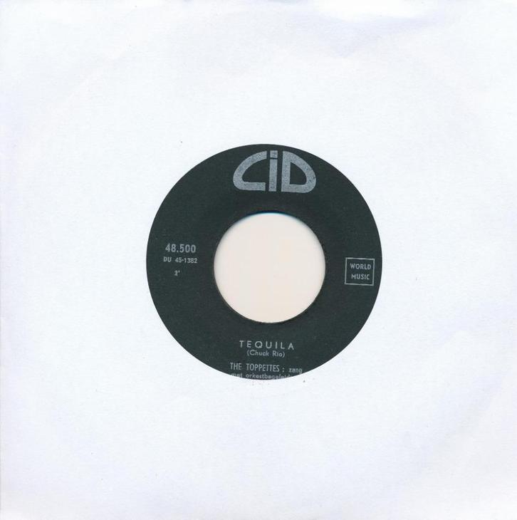 411 Topettes - Tequila (1958), Cd's en Dvd's, Vinyl Singles, Gebruikt, Single, Pop, 7 inch, Ophalen of Verzenden