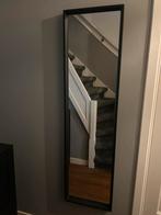 Zwarte lange spiegel, Huis en Inrichting, Woonaccessoires | Spiegels, Ophalen, Zo goed als nieuw, Rechthoekig, Minder dan 50 cm