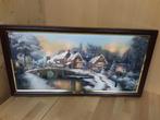 Kerst schilderij met verlichting. The Bradford Exchange, Diversen, Kerst, ., Nieuw, Ophalen of Verzenden, .