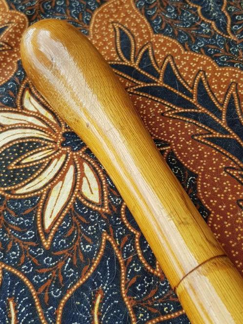Mooie antieke Engelse wandelstok van hout en koper 91 cm., Antiek en Kunst, Antiek | Woonaccessoires, Ophalen of Verzenden