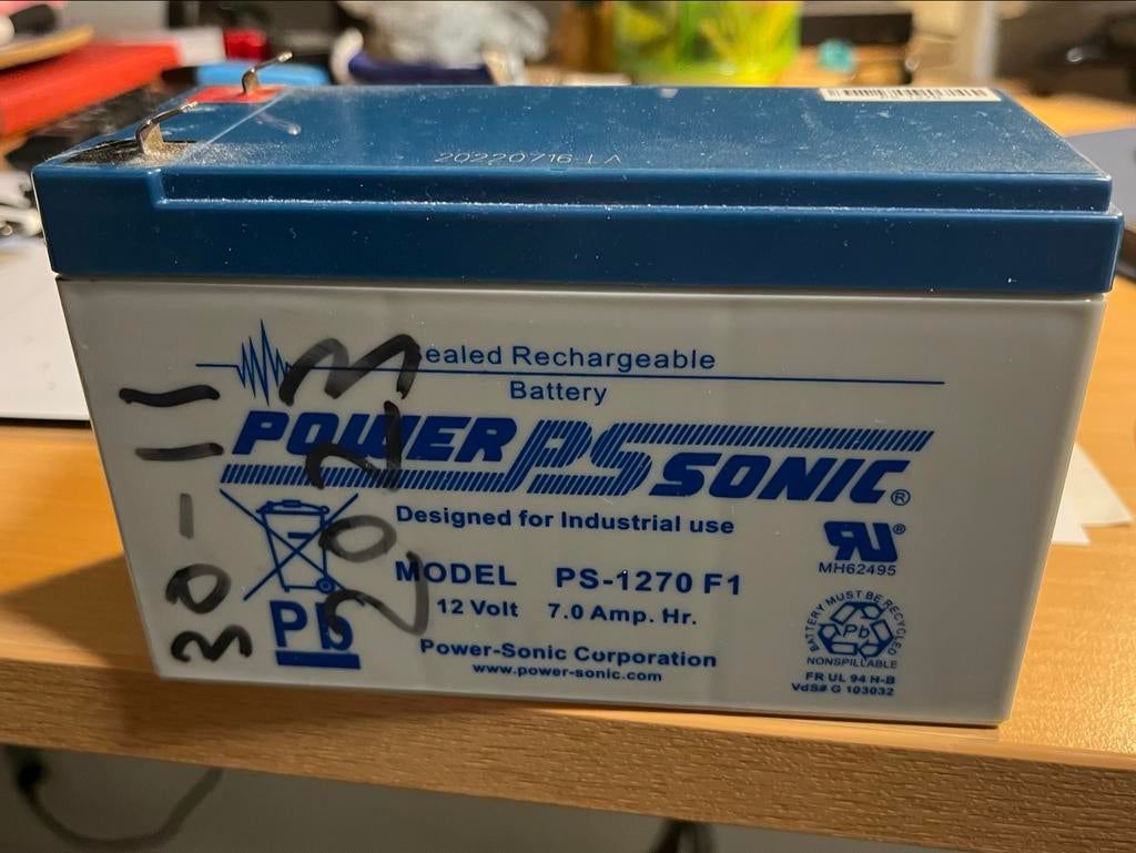 Power Sonic PS-1270 F1 Accu - 12V 7Ah, Auto-onderdelen, Accu's en Toebehoren, Universele onderdelen, Gebruikt, Ophalen