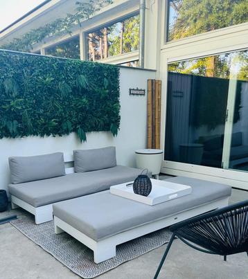 Luxe Aluminium Loungeset met Loungebed 1900 mm breed beschikbaar voor biedingen