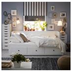 Ikea hemnes bedbank, Ophalen, Wit, Tweepersoons, 200 cm