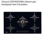 Zanussi kookplaat gas op glas: buitenmaten 880x510, Witgoed en Apparatuur, Kookplaten, Ophalen of Verzenden, Zo goed als nieuw