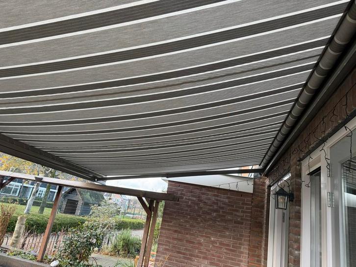 Knikarmscherm Ambiance Bergamo 5000x3000, Tuin en Terras, Zonneschermen, Nieuw, Knikarmscherm, 300 cm of meer, 450 cm of meer