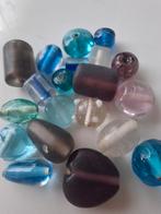 58. Glaskralen mix blauw grijs kralen lampwork, Hobby en Vrije tijd, Kralen en Sieraden maken, Ophalen of Verzenden, Zo goed als nieuw