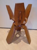 Hout snijwerk bloempothouder, Ophalen of Verzenden