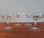 4 kristallen champagne glazen coupes, Antiek en Kunst, Antiek | Glas en Kristal, Ophalen of Verzenden