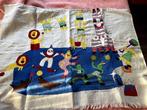 Vintage handgemaakt wandkleed van een circus 117x90, Ophalen of Verzenden