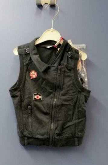 Nono nieuw grijs gilet vestje met asymm. rits 104 nr 34852 beschikbaar voor biedingen