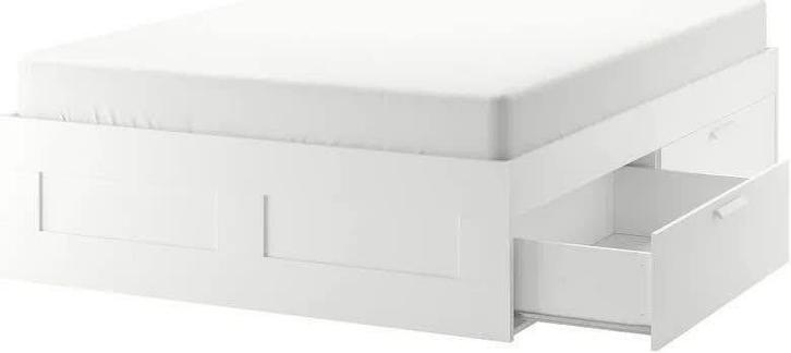 IKEA Brimnes Bedframe 180x200 met opberglades, Huis en Inrichting, Slaapkamer | Bedden, Zo goed als nieuw, Tweepersoons, 180 cm