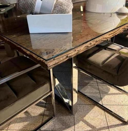 Richmond luxe Kensington eettafel robuust hout zilver 240 cm, Tuin en Terras, Picknicktafels, Nieuw, Rechthoekig, Hout, Ophalen