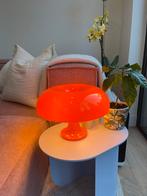 Neon oranje donut paddenstoel lamp, statement piece nieuw, Minder dan 50 cm, Nieuw, Kunststof, Ophalen of Verzenden