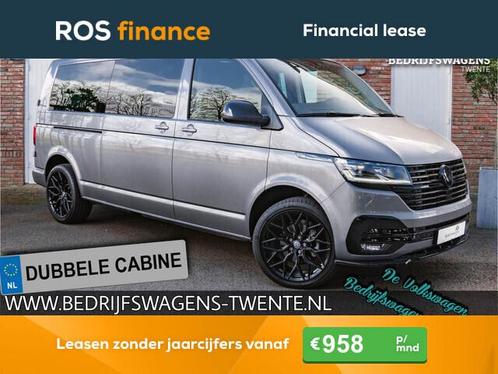 Volkswagen Transporter T6.1 150 PK DSG 6-PERSOONS DC L2H1 Ca, Auto's, Bestelauto's, Bedrijf, Lease, Financial lease, Airconditioning