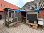 Groot konijnhok kippenhok L-vormig, Ophalen, 110 cm of meer, Zo goed als nieuw, 90 cm of meer