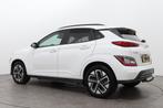 Hyundai KONA EV FASHION 64 KWH 3-FASE | Trekhaak | Navi | Kr, Gebruikt, Zwart, Leder en Stof, Wit