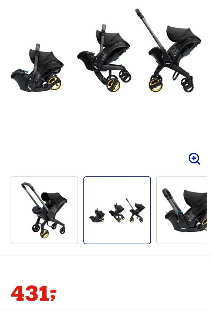 Doona Autostoel/Kinderwagen - Nitro Black, Kinderen en Baby's, Kinderwagens en Combinaties, Gebruikt, Combiwagen, Overige merken