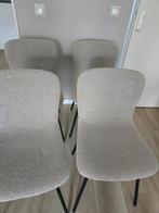 4 Leuke Teddy boucle Eetkamerstoelen, Ophalen, Wit, Stof, Vier