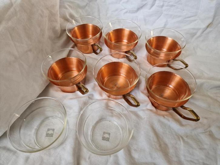 Schott Mainz vintage theeglazen (jaren 70), Huis en Inrichting, Keuken | Servies, Zo goed als nieuw, Glas of Glazen, Overige stijlen
