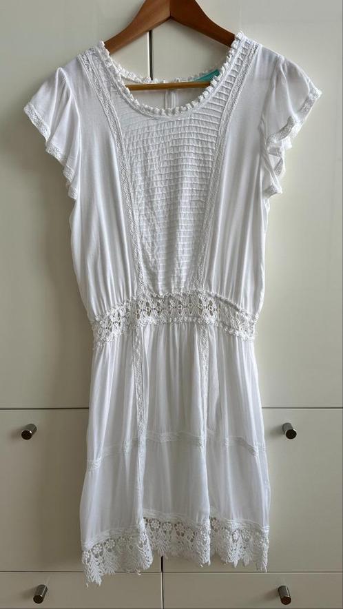 Mooi wit jurkje Melissa Odabash maat small s 36, Kleding | Dames, Jurken, Zo goed als nieuw, Maat 36 (S), Wit, Boven de knie, Verzenden