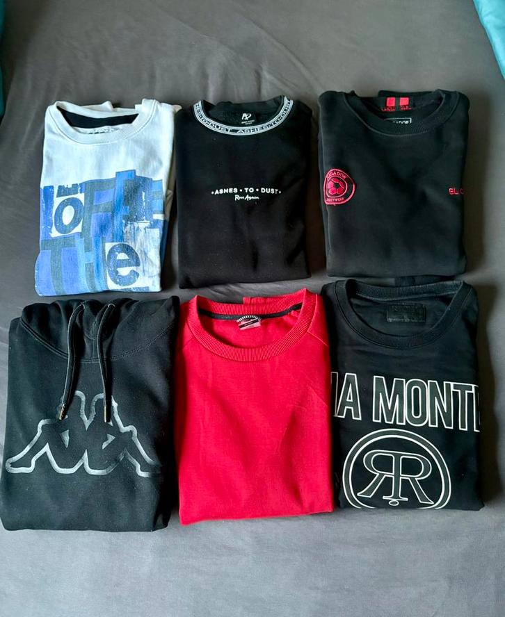 6 heren truien maat S, (o.a. Off the Pitch, Kappa), nieuw, Kleding | Heren, Truien en Vesten, Nieuw, Maat 46 (S) of kleiner, Overige kleuren