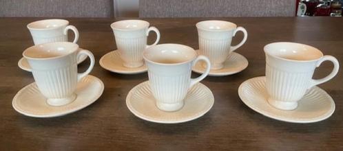 Wedgwood Edme serie 6 koffiekopjes met schotel, Huis en Inrichting, Keuken | Servies, Zo goed als nieuw, Kop(pen) en/of Schotel(s)