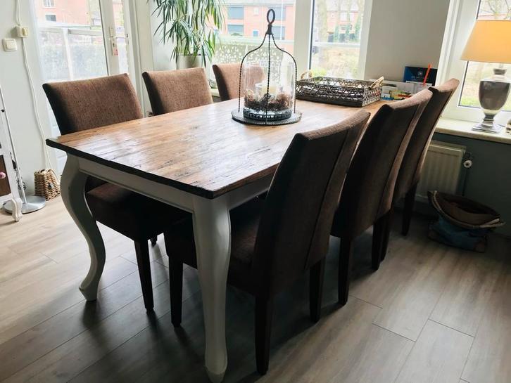 Teakhouten tafel - Riviera Maison stijl - 180x90cm, Huis en Inrichting, Tafels | Eettafels, Gebruikt, 50 tot 100 cm, 150 tot 200 cm