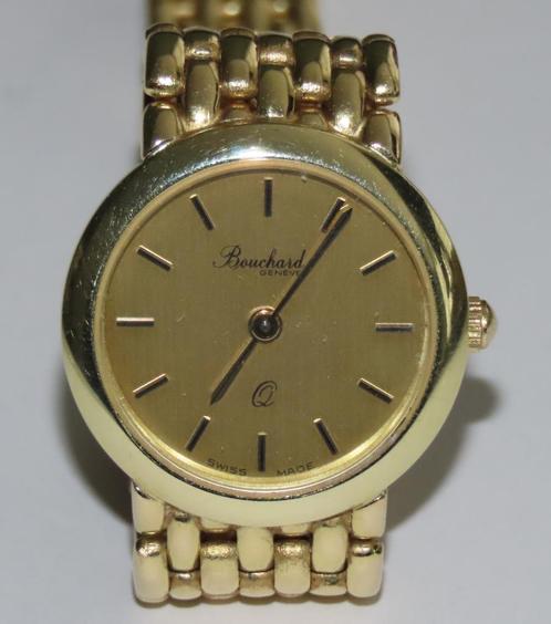 Gouden dames horloge Bouchard, 14 karaat, Sieraden, Tassen en Uiterlijk, Horloges | Dames, Zo goed als nieuw, Polshorloge, Overige merken