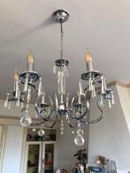 Kroonluchter met kristallen ornamenten, Huis en Inrichting, Lampen | Plafondlampen, Ophalen, Gebruikt, Glas, Klassiek