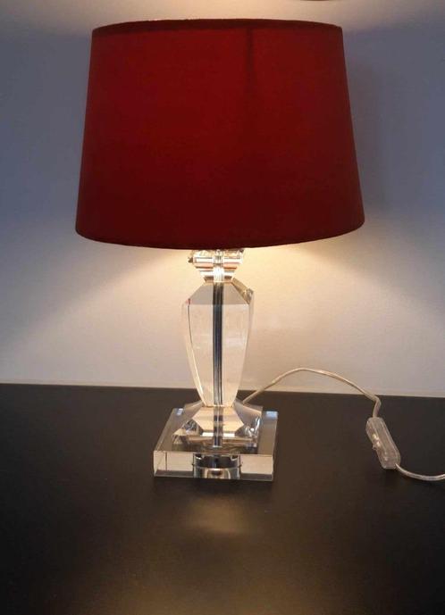 Luxe  Kristallen lamp. Merk: "Highlight"., Huis en Inrichting, Lampen | Tafellampen, Zo goed als nieuw, Minder dan 50 cm, Glas