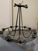 Zwarte Ikea kandelaar voor 10 kaarsen, Ophalen, Gebruikt, Metaal, Landelijk