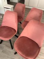 Roze velvet stoelen, Huis en Inrichting, Ophalen, Zo goed als nieuw, Overige kleuren, Twee