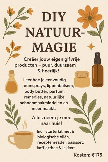 WORKHOP AROMATHERAPIE DIY 100% BIO UNIEK HEERLIJK TOPKADO beschikbaar voor biedingen